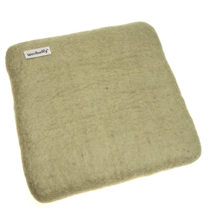 Woolbuddy Needle Felting Pad â€“ Beige Wool Mat 10x10x1.5 â€“ Foam Alternative Base for 3D, Wet, & Dry Felting Crafts - Image 1